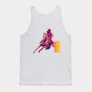 Barrel Rider 1: Sunset Orange & Burgundy Tank Top